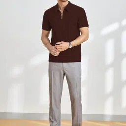 miramichi Men's Self-Design Polo Neck Polyester T-Shirt | Casual & Sportswear | Breathable & Lightweight | Stylish Fit for Men & Boys image 1