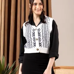kotty Women's Trendy Sleeveless Sweater Vests – Perfect for Layering and Smart-Casual Outfits(Multicolored,M) image 5