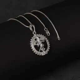 akshat sapphire Sterling Silver (92.5% purity) God Shiva Pendant for Men & Women Pure Silver Bhagwan Shiv Ji Locket for Good Health & Wealth image 1