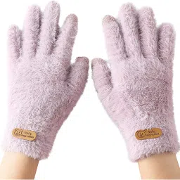 creature Women's Winter Touchscreen Gloves Warm Fleece Furry Gloves Elastic Cuff Winter Gloves image 1