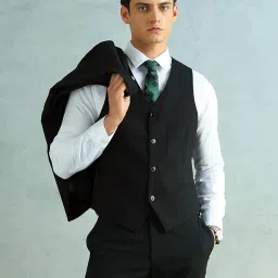 arrow Men's Solid Body Tailored Fit Waistcoat image 5