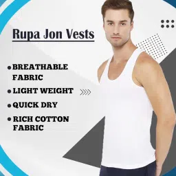 rupa Men's Cotton Round Neck Regular Fit Vest image 5