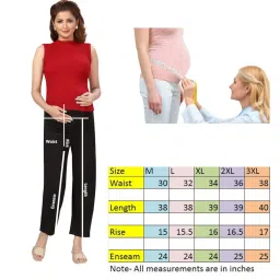 easy feed Women's Cotton Maternity Palazzo | Over-The-Belly Pregnancy Pants | Comfortable Pre & Post Pregnancy Wear | Regular Fit, Ankle-Length image 3