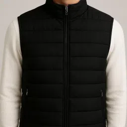 yoonikk Quilted Puffer Vest, Full-Zip Winter Outerwear image 1