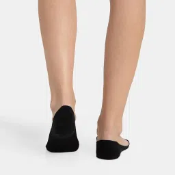 jockey 7401 Women's Compact Cotton Stretch No Show Socks With Stay Fresh Treatment_Black_FREE SIZE image 3