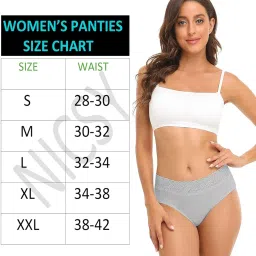 nicsy Women's Panties Full Coverage Soft Touch Cotton Elastane Stretch Lace Underwear Styled Hipster with StayFresh Panty for Women Combo Pack image 5