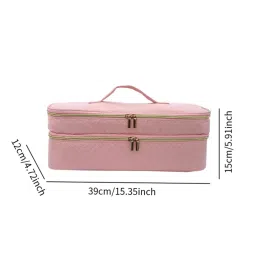 SAZ DEKOR® Hair Dryer Travel Carrying Case Portable Multifunctional Hair Tool Organizer Red|Makeup Box for Storage|Make Up, Cosmetic, Skincare Organiser for Women| image 4