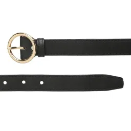 tybelt Women's Adjustable Vegan Leather Belt (Black)| Ladies belt for women Any Occasion | Waist Belt for Women up to 38 Inches (Pack of 1)_49a image 4