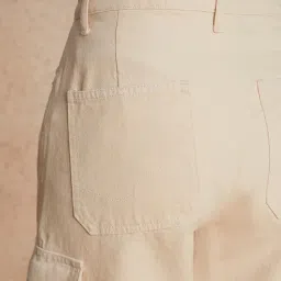 amazon brand - symbol Women's Wide Leg Cargo Jeans (High Rise | Ankle Length | Loose Baggy Fit) image 4