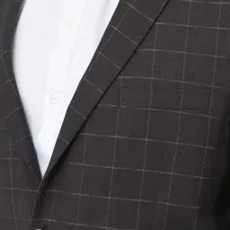 crimsoune club Men Brown Graph Checked Suit Set image 3