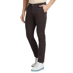 park avenue Men's Cotton Blend Solid Pattern Neo Fit Flat Front Chinos image 2