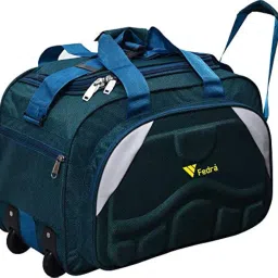 fedra Expandable Waterproof Polyester Lightweight 60 L Travel Duffle With 2 Wheels Sea Green, 28 Cm image 1