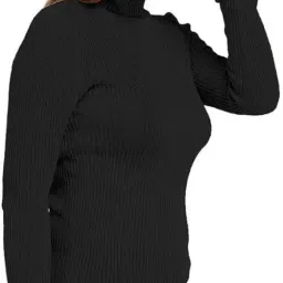 youthquake Winter Season Full Sleeves Highneck for Womens/Sweater Pullover/Womens Turtle Neck/Highneck T-Shirt image 1