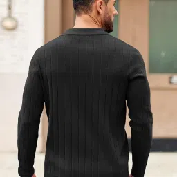 northwind Men's Cotton Full Sleeve Collar Polo Sweater for Man Rib Knitted Sweaters for Men Winter Pullover Sweater for Men image 1