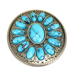 club bollywood LICHTS®Cowboy Turquoise Bohemia Belt Buckle Werstern Indian Cowgirl Stone Buckles|Clothing Shoes & Accessories | Mens Accessories | Belt Buckles image 3
