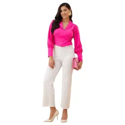 rare Women's Solid Regular Fit Blouse image 4