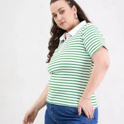 sassafras curve Women's Yarn Dyed Comfort Fit Tops (SFTOPS42397 image 2