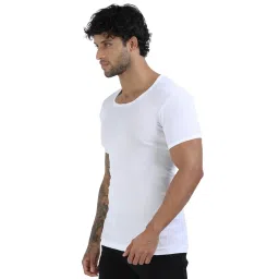 crystal Men's Cotton Rib Half Sleeve Vest (Multipack) image 4