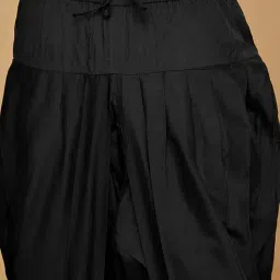 kisah Men's Sherwani Dhoti Set, Indo-Western Black Silk Blend, Woven Design Regular Fit Mandarin Collar Long Sleeves image 5