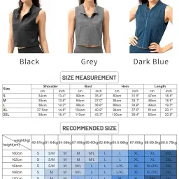eryue Women Sports Vest Zip up SLE Casual Vests image 5