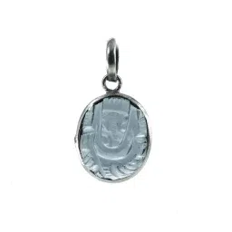 astroghar Ganesh Ji Natural Clear Quartz Crystal Pendant For Men And Women image 1