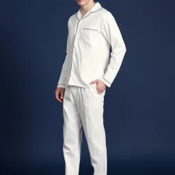 hancock Men Solid Night Suit image 3