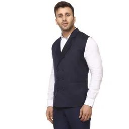 veera paridhaan Plain Chinese Collar Sleeveless Cotton Poly Waist Coat image 1