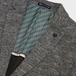 arrow Mens Green Self-Design Notch Collar Long Sleeve Formal Polyester Slim Fit Blazer image 1