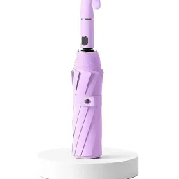 exvito Umbrella for Rain, Mini Folding Portable 3 Fold Umbrellas | Auto Open & Close Umbrella for Rain and Sun Protection with Anti-Slip Handle | Windproof Umbrlla | Umbrella for Women and Men image 2