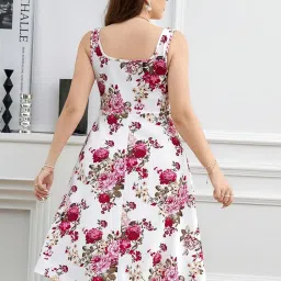 kateclo Women's & Girls Midi Solid Cami Casual Dress image 4