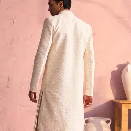 vastramay Men's Silk Blend Sherwani Only Top image 2