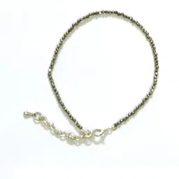 astroghar Pyrite Diamond Cut Crystal Anklet For Women's And Girls image 2