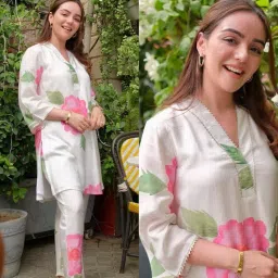 modestouze attires Women's Rayon Blend Straight Floral Printed Kurta with Pant Co-ords Set and Printed Kurti For Women image 2