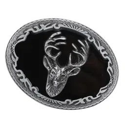 myaddiction Rodeo Christmas 3D Deer Elk Belts Buckle Men's Metal Vintage Western Cowboy image 1