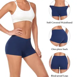 wirarpa Women's Boyshort Panties Ladies Safety Boxer Briefs Anti Chafing Cotton Underwear with Cotton Crotch 4 Pack image 1