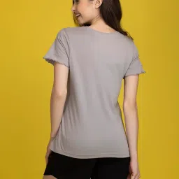 clovia Women Cotton Top & Shorts Set image 4