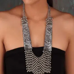 c&g india Fashion Brass Design Traditional Necklace Set for women image 3