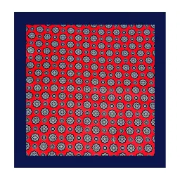 tie studio Men's Floral Printed Pocket Square | Satin Microfiber | Colour - Red | Size - 10 x 10 Inches | Premium Finish | Formal Wedding Gift | Packaged in Folder image 3
