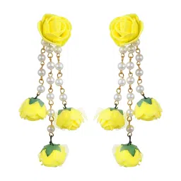 youbella Jewellery Set for women Floret Gota Patti Necklace, Earrings, Bracelet & Maang Tika For Women & Girls (Mehandi/Haldi) image 4