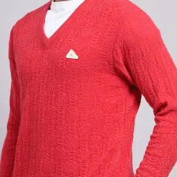 monte carlo Mens Self Design V Neck Full Sleeve Pullover (1243139VN) image 5