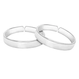 silver chest 925 Sterling Silver Toe Rings For Women - Plain Toe Ring Silver For Girls -Set Of 2 Bichiya image 4