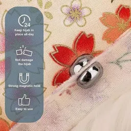 kitdao KITCHENDAO Hijab Magnetic Pins, Catcan Multi-Use Strength Hijab Pins for Women Clothing Scarf Magnets, Colorful Pinless magnet pins for Hijab Magnets Buttons (4 Pair) (Multicolor) image 4