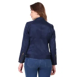 leather retail Women's Suede Faux Leather Jacket image 1