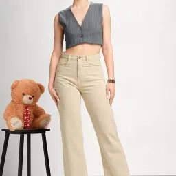 icw Women's Mid-Rise Paralle Wide Leg Baggy Loose Fit Denim Jeans Dn109 image 5