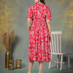 stylum Women's Tropical Printed Rayon Tiered Dress image 1