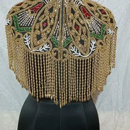 zuho Multicolour Net Hand beaded Embellished Short Cape Poncho image 1