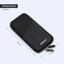 crivon Women Polyester® Passport Holder, Travel Passport Wallet, Passport Cover and Family - Document Organizer (CR-Black) image 2