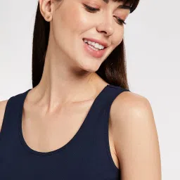 enamor Sleeveless Scoop Neck Regular Length Tank Top For Women - Relaxed Fit, Soft and Breathable Cotton - E025 image 3