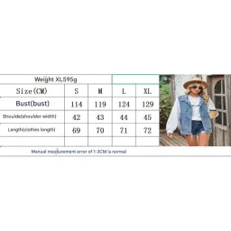 fulaida Women’s Denim Vest Waistcoat | Casual Sleeveless Button-Down Layer image 4