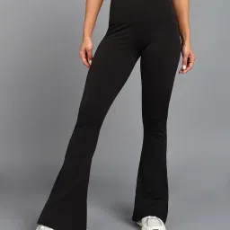 Rock Paper Scissors Premium Flare Gym Pants, Bootcut Style High-Waisted, Sweat-Wicking, Athletic Fit Wide Leg Gym Tights for Working Out, Pilates,Yoga, Fitness & Training image 1